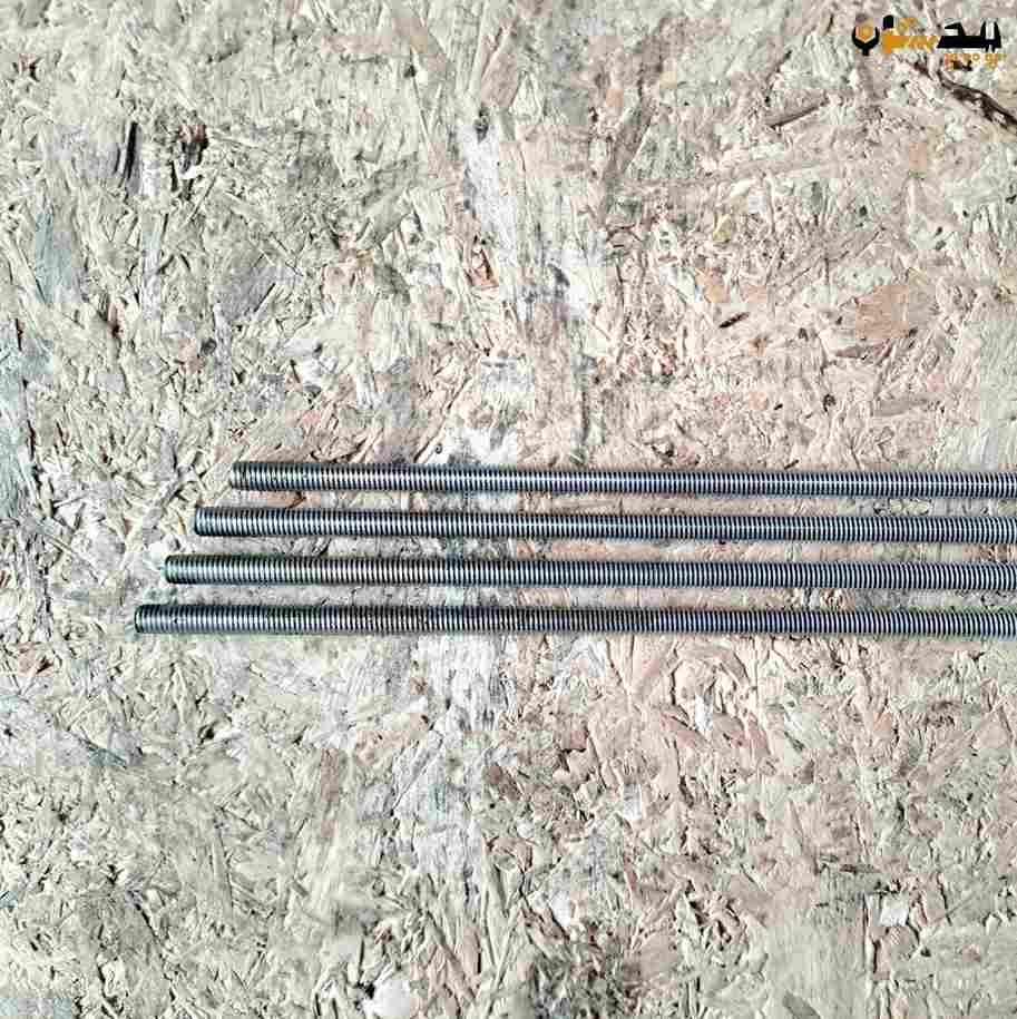 پیچ متری استیل 304  تمام رزوه سایز 5 طول 1000