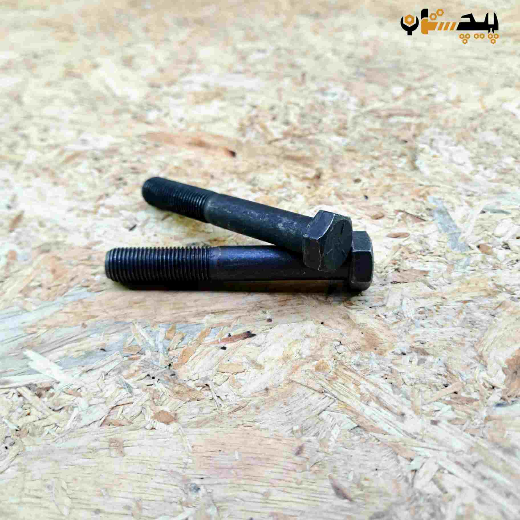 پیچ آچارخور نیم رزوه دنده ریز اینچی  سایز "3/8 طول "1/2-2 (معادل میلیمتر 63×9.5)