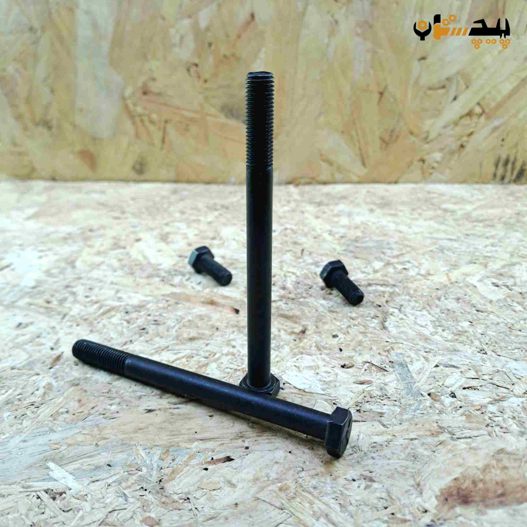 پیچ آچارخور نیم رزوه دنده ریز اینچی  سایز "5/16 طول "4 (معادل میلیمتر 100×8)