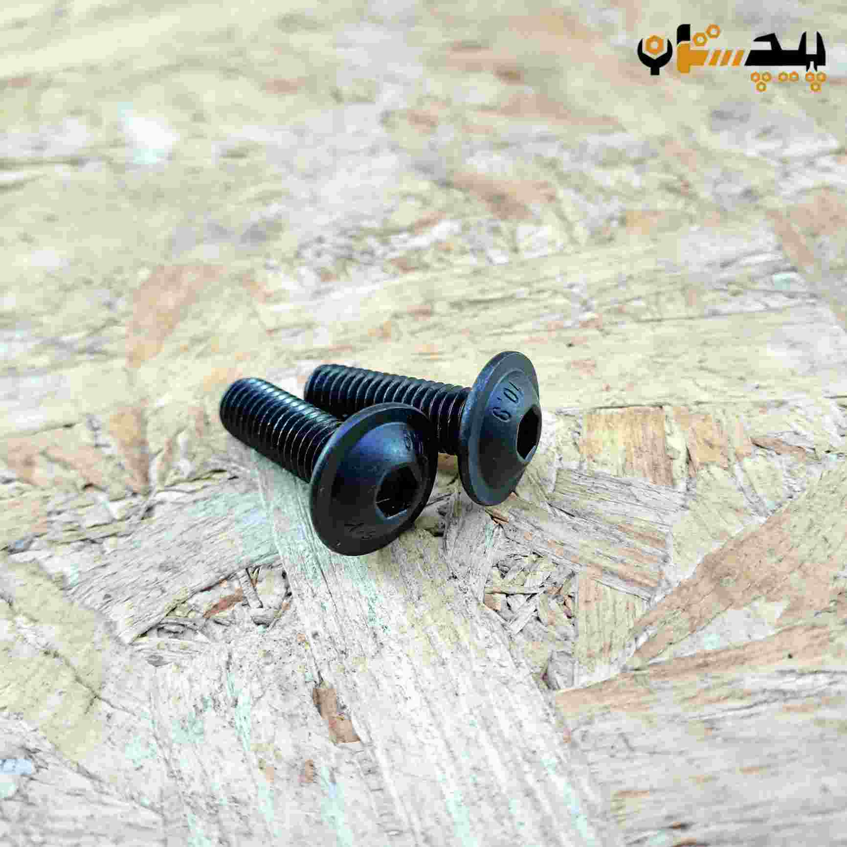 10373810825 پیچ آلن قارچی واشردار خشکه سایز 8 طول 25 - تصویر 1
